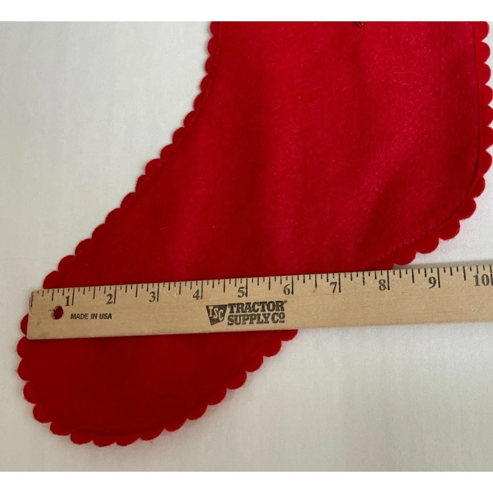 Vintage Handcrafted Embroidered Southwestern Style‎ Christmas Holiday Stocking